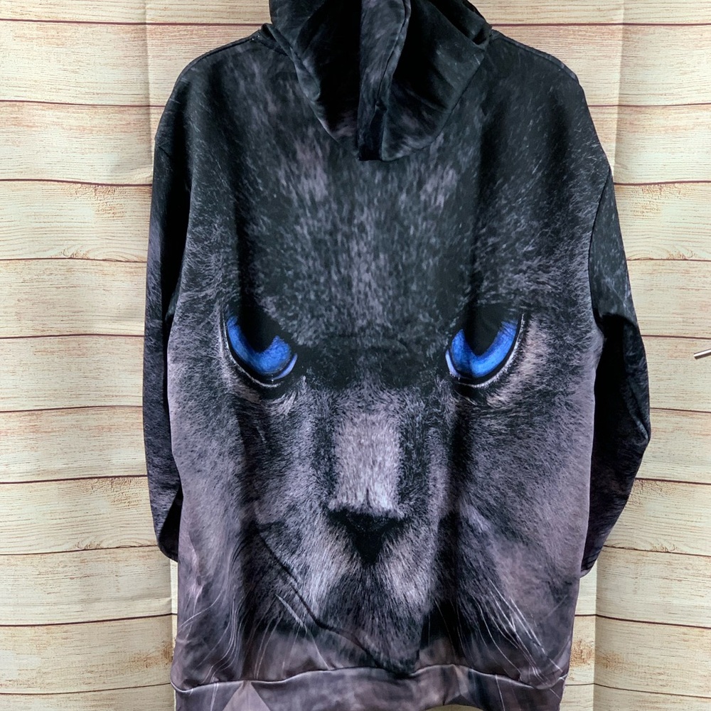 Modfine Cat Faced Pullover Hoodie - Picture 2 of 7